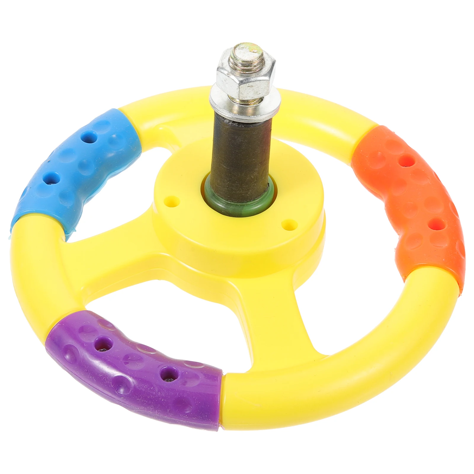 

Three Color Steering Wheel Durable Plastic Kids Toy Safe Toddlers Comfortable Grip Children Car Accessories Bright Design