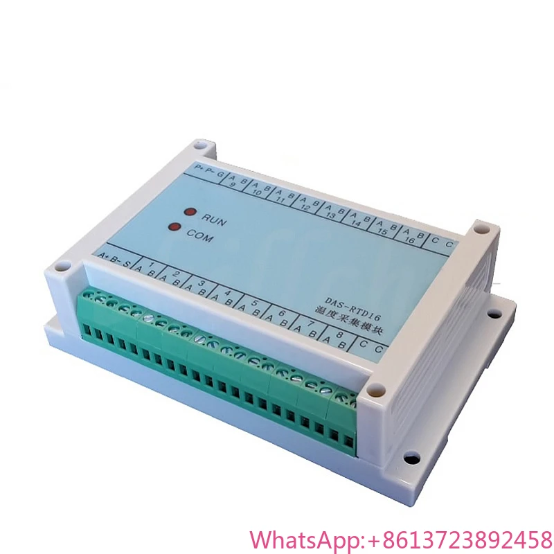 

16 Channel Isolation PT100 Thermal Resistance Temperature Acquisition Module Temperature Transmitter To 485 Modbus Protocol