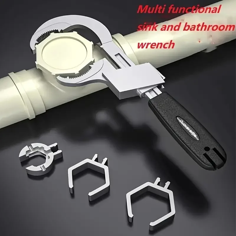 

Bathroom Sink Wrench Large Opening Spanner Plumbing Bathroom Faucet Water Pipe Repair Installation Tool Multi Functional Wrench
