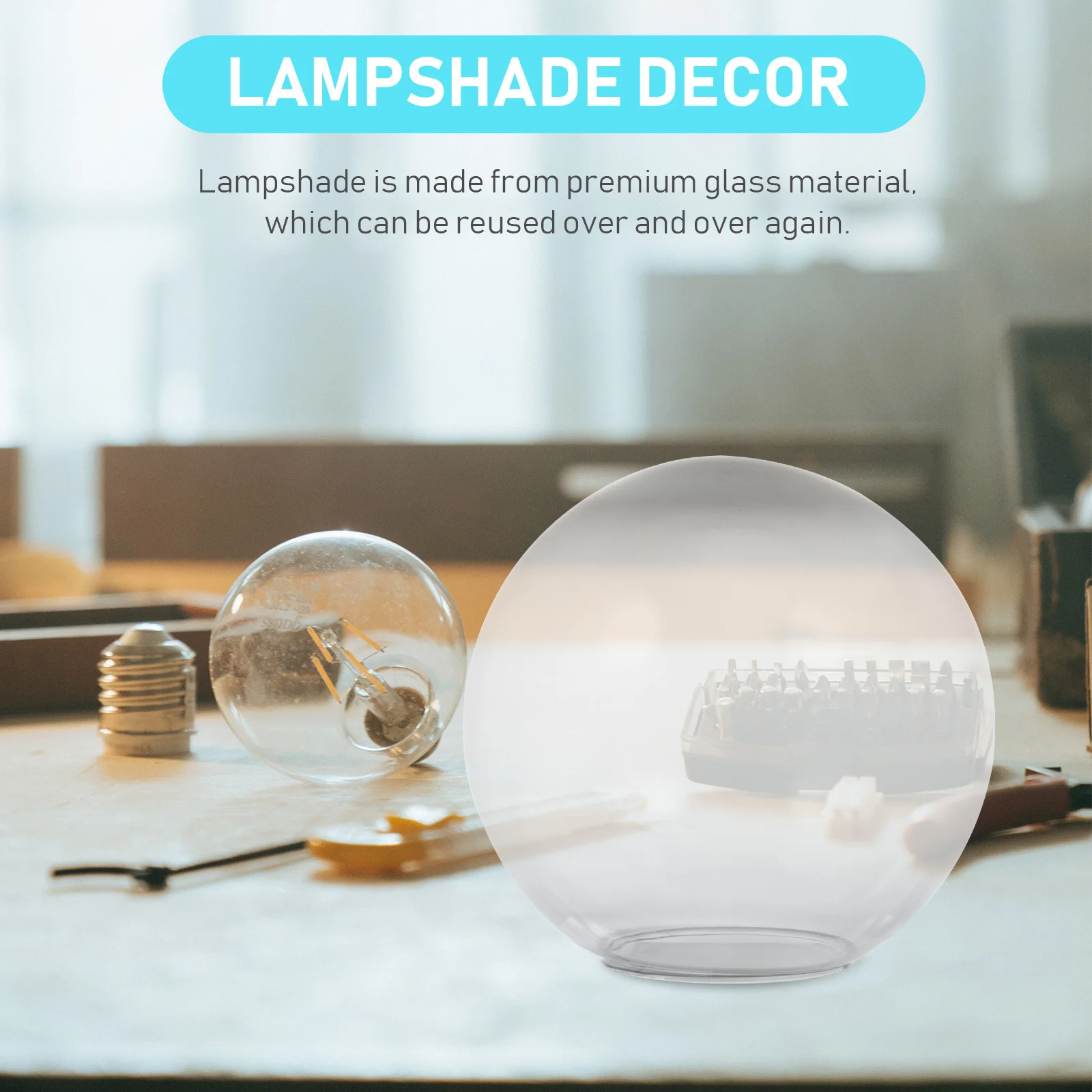 

Glass Lampshade Durable Multipurpose Table Light Cover Bedside Floor Lamp Replacement Lamp Accessory Home Decor
