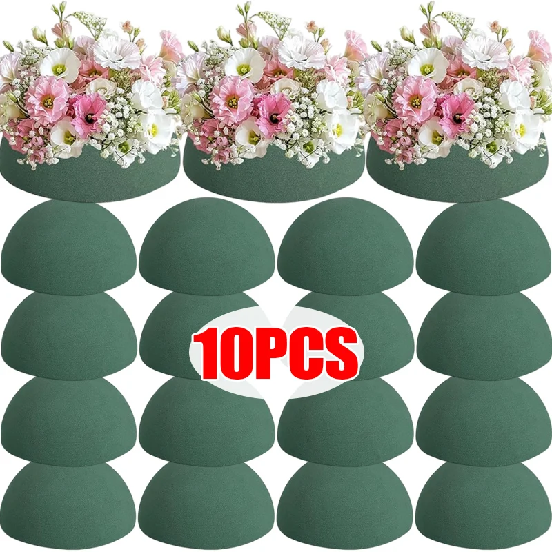 

Green Floral Foam Half Ball Green DIY Dry Artificial Flower Foam Block for Arrangement Birthday Wedding Decoration