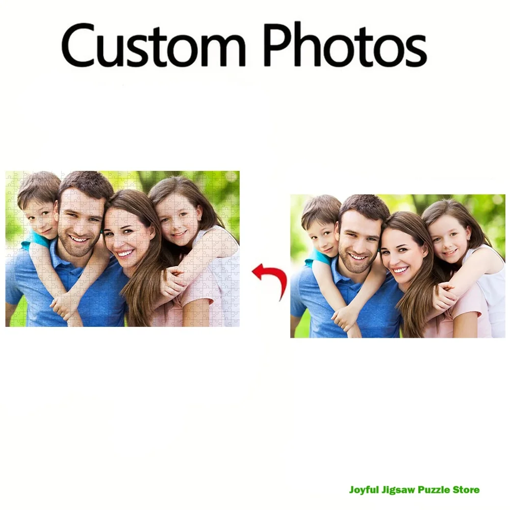 Puzzle Personalizzato con Foto di Famiglia 108/200/300/500/1000/1500 Pezzi, Regalo a Sorpresa per Compleanno, Confezione Regalo Raffinata