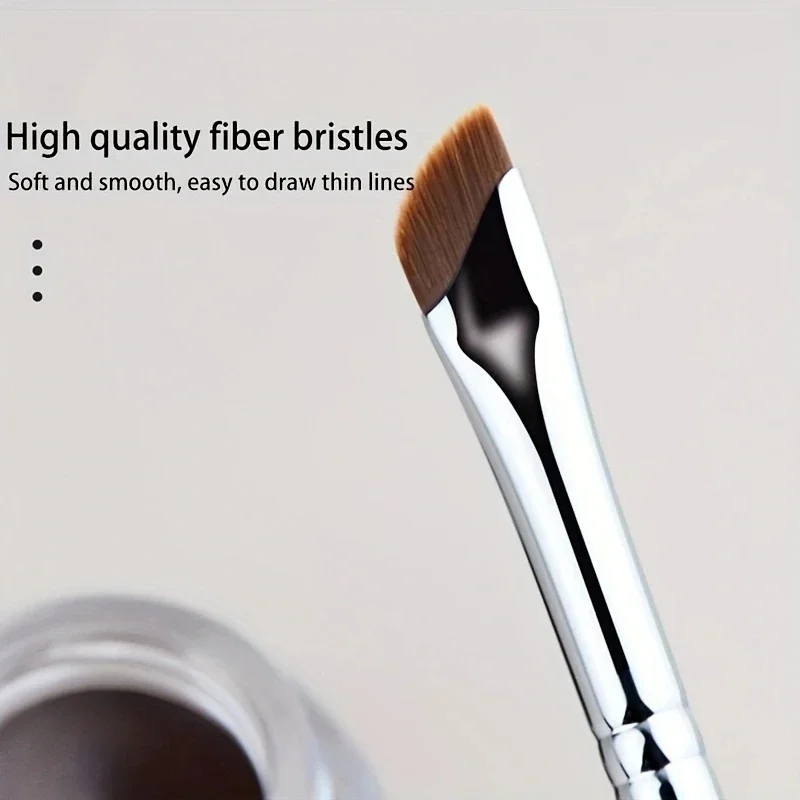 Pincel delineador de ojos, pincel fino y oblicuo para cejas, reparación de sombra de nariz, sombra de ojos, corrector, base, brocha de maquillaje