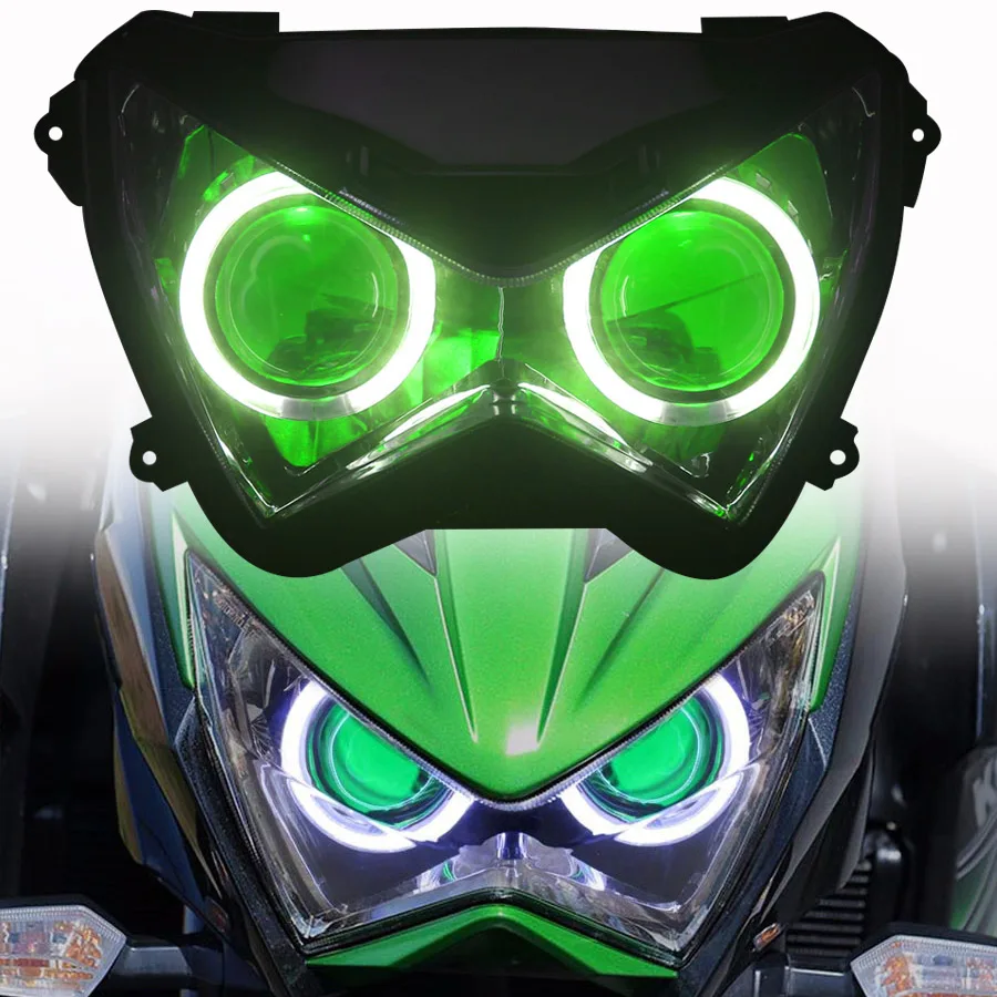 

Motorcycle LED Head Light Headlamp HID Bi-Xenon Projector Headlight Assembly For Kawasaki Z800 Z250 Z300 13-17 Moto Accessories