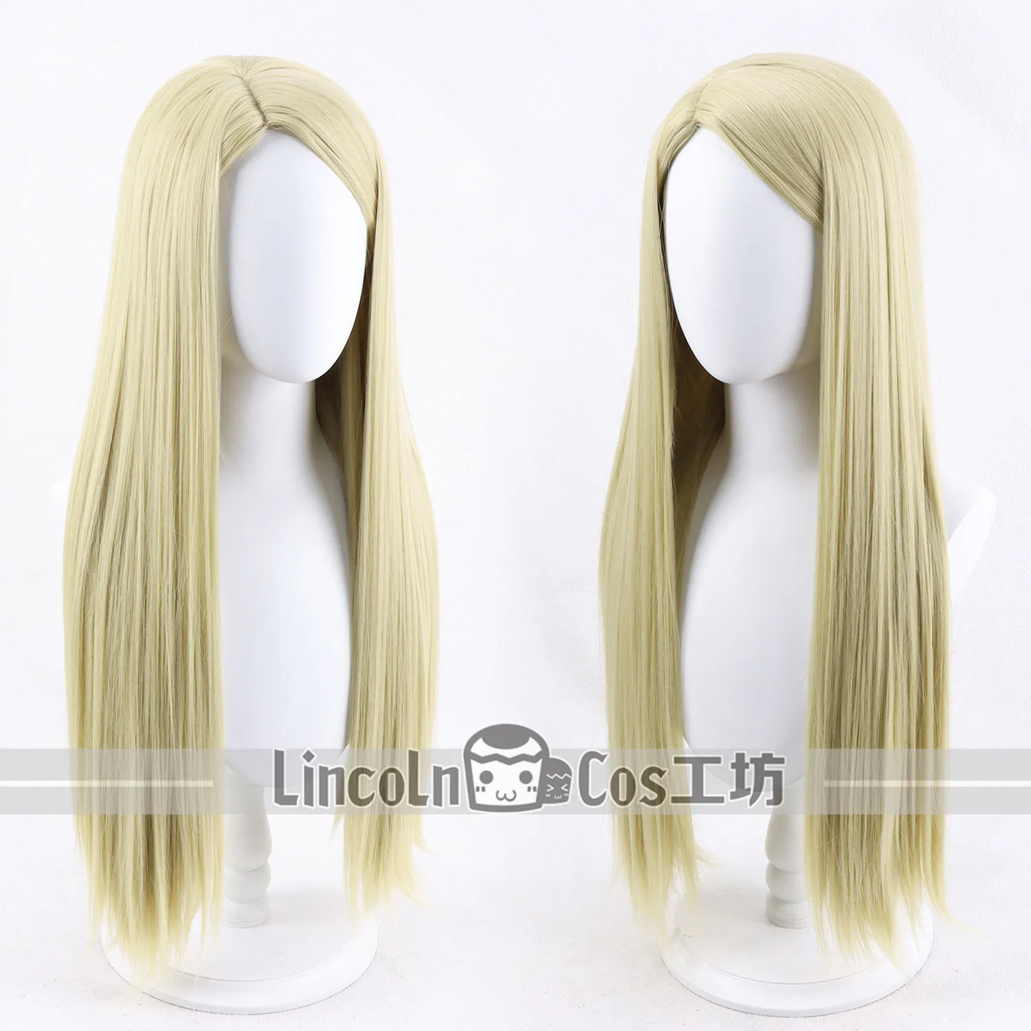 Tezcatlipoca Cosplay Wig Fate Linen Yellow 78cm Long Heat Resistant Synthetic Hair Halloween Party Role Play Carnival + Wig Cap