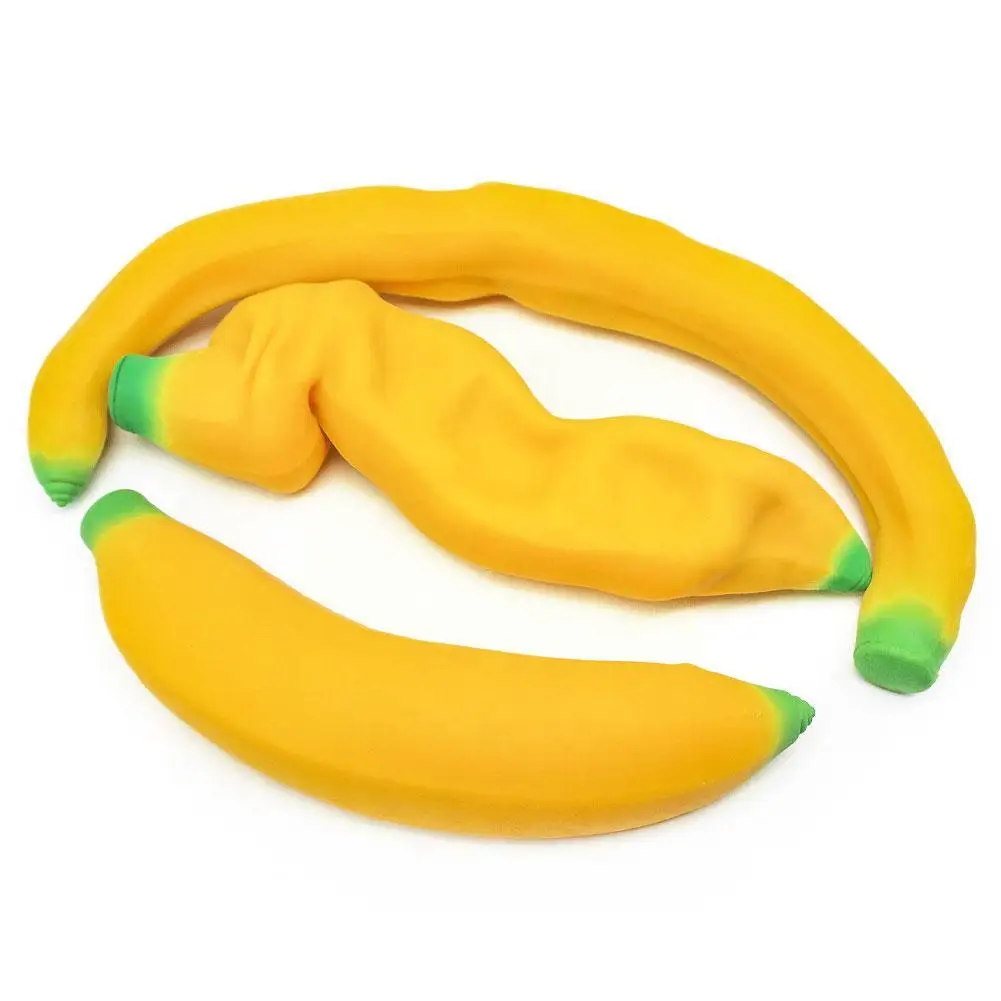 Stretchy Banana Sensory Toy Squeeze Stress Relief Fidget Toys For Kids Antistress Elastic Gluesand Filled Rubber To O9E8