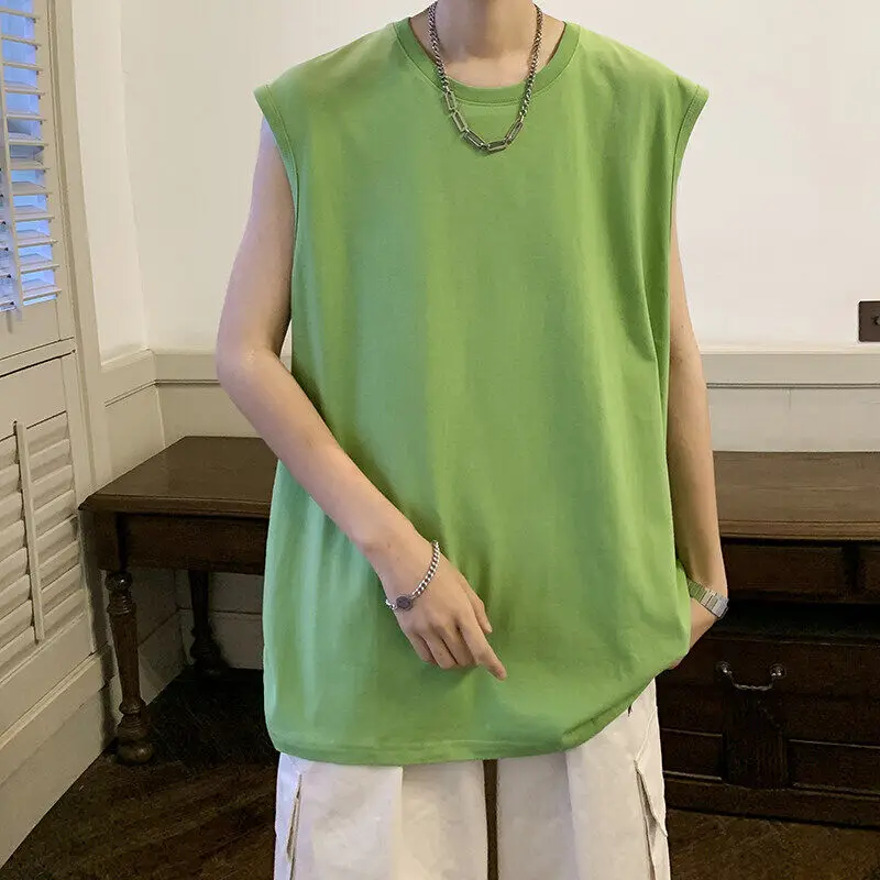 

M-XXXL Ultra-Comfy Cotton Sleeveless Tees Plain Color Stay Cool & Stylish All Summer Comfortable Summer Tank Tops for Man