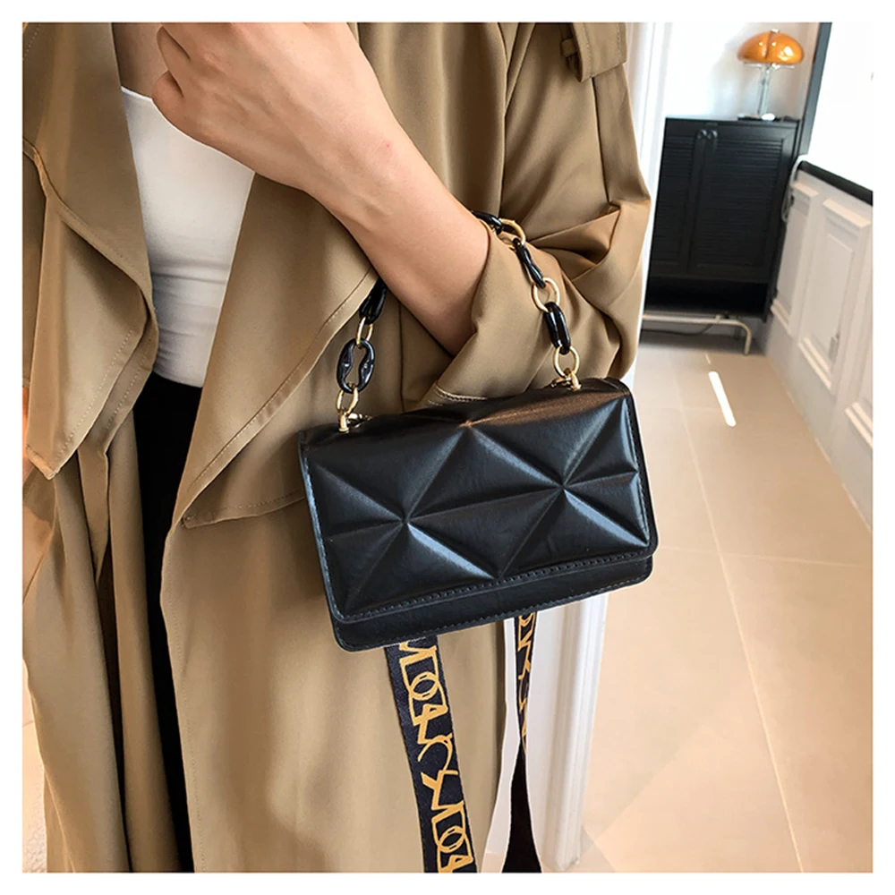 Fashion Women Shoulder Bag Handbags Pu Leather Flap Bag Female Large Capacity Casual Crossobdy Clutch Tote Bag Small Square Bag