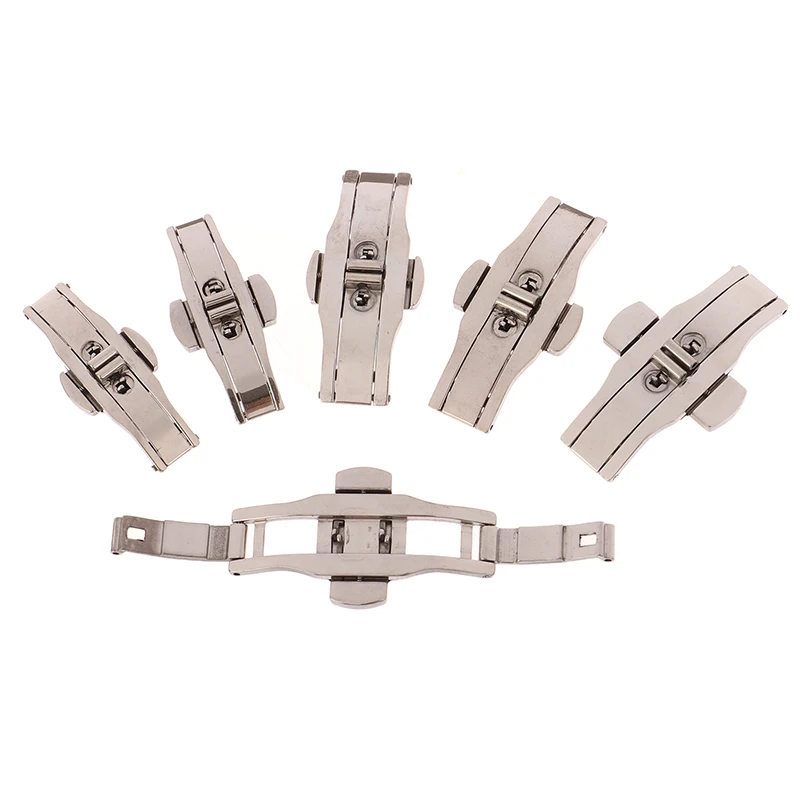 1Pc Stainless Steel Watch Strap Buckle For Watch Band Silver Buckle Watch Folding Clasp for Watch Button Accessories