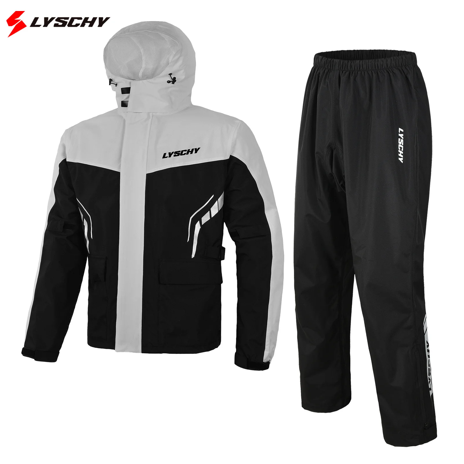 

Men's LYSCHY Waterproof Motorcycle Raincoat Wear-Resistant Cycling Riding Travel Suit Single Person Split Design for Comfortable