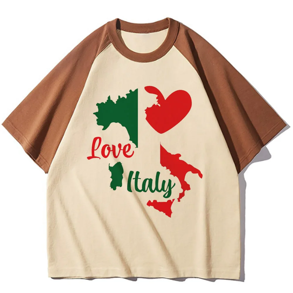 Italy tshirt women graphic summer manga t shirt girl streetwear designer clothes