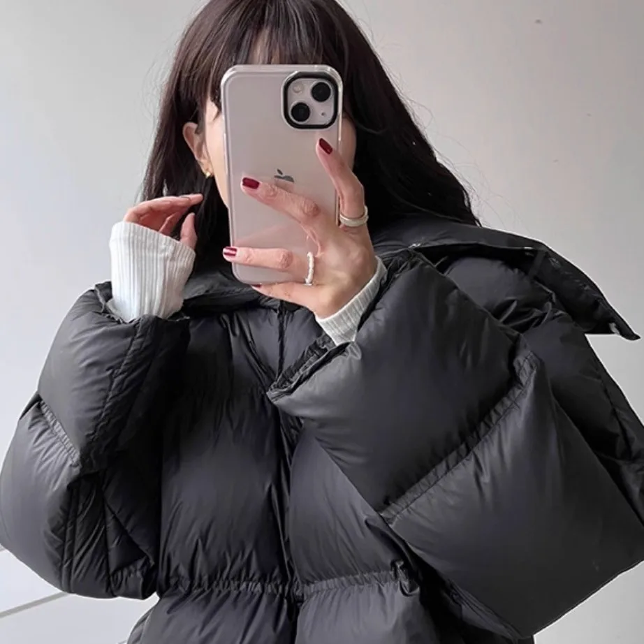 ماتيلدا المرأة ort البخاخ Jaet الخبز القرد الدافئة فضفاضة تناسب انفصال طوق لطيف Sle الأبيض Du أسفل ملء معطف الشتاء #2