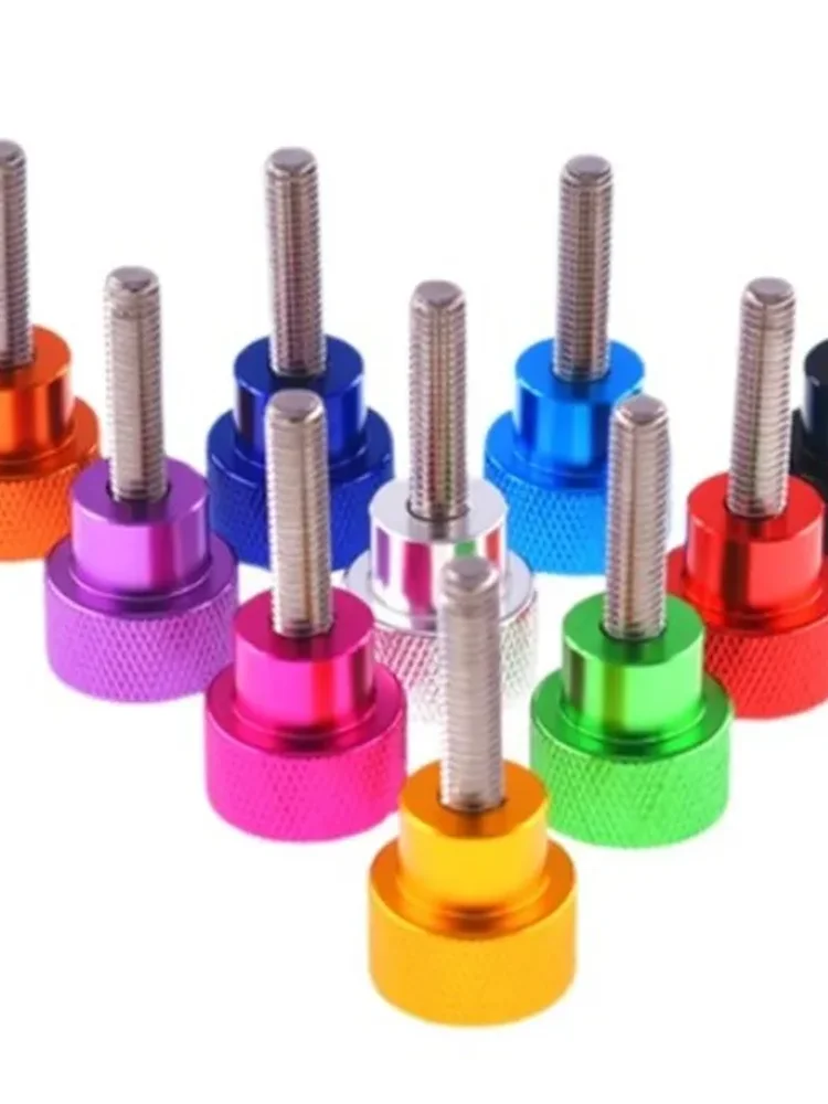 2/5 pièces M3 - M6 à main - Serrer les vis à oreilles! Tête moletée en aluminium + filetage en acier inoxydable