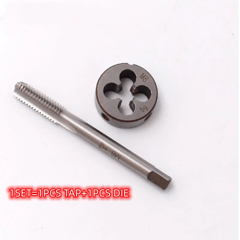 

1SET HSS 2pcs Metric Screw hand tap and die Set suit M6.5 M7 M7.5 M8 M8.5 M9 M9.5 M10 Fine thread dies taps Set