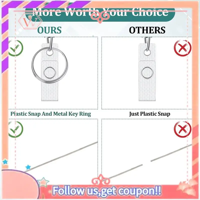 

Upgraded 20 Pack Retractable Badge Holder Reel With Belt Clip And Key Ring, Heavy Duty ID Badge Reels For Nurses