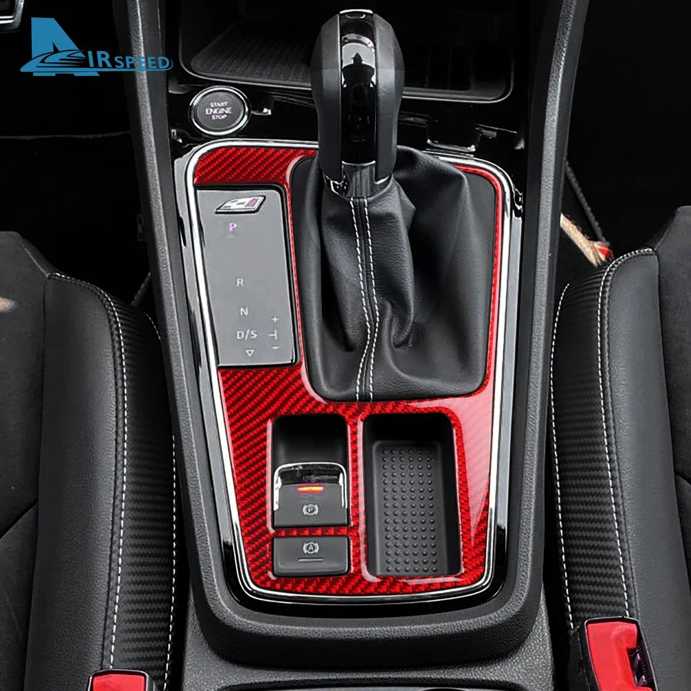 

Real Soft Carbon Fiber Sticker For Seat Leon 2017 2018 2019 LHD RHD Car Gear Shift Inner Frame Panel Trim Interior Accessories
