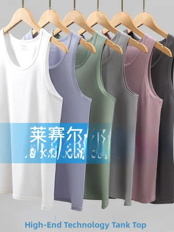 

Pierre Cardin Men's Svel Vest 2025 Spring New Fitn Training Sport White oulder T-irt Slim Fit Faion Ci Sle