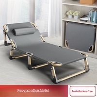 Outdoor Portable Folding Bed Portable Escort BedOffice Lunch Break Chair Folding Chair Office Lounger Outdoor Camping Bed