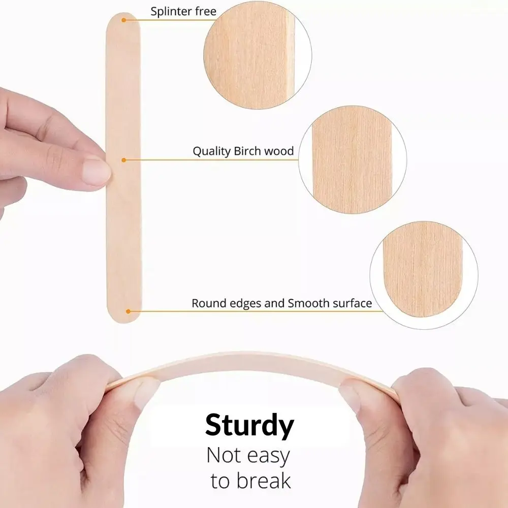 50/100pcs Wood Tongue Depressor Spatula Tattoo AccessoriesTattoo Body Hair Removal Sticks Wax Waxing Disposable Sticks