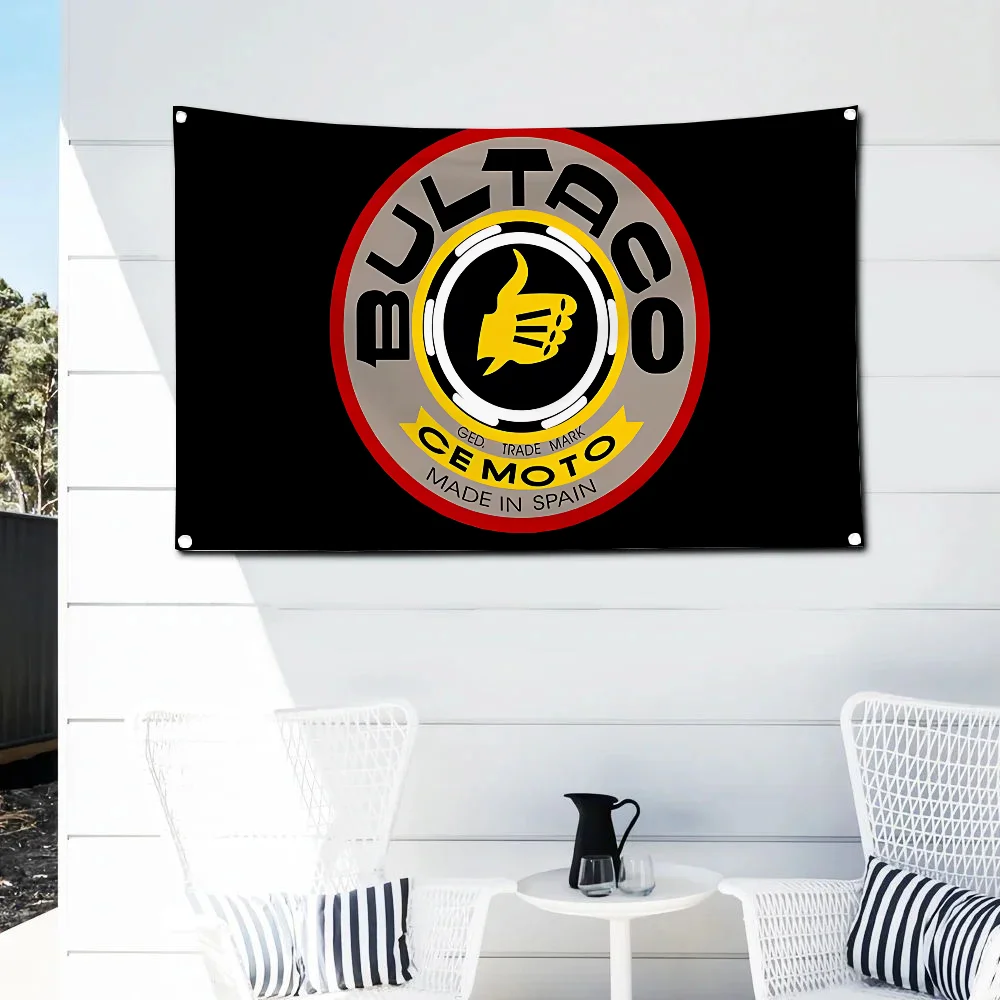 Bultacos Alpina للدراجات النارية جدار العلم المرآب أعلام مضحكة ولافتات ورشة عمل الديكور ديكور خارجي غرفة الجمالية حديقة السيارة #3