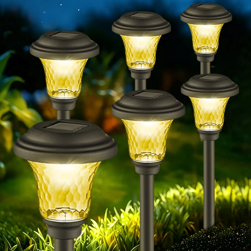 

Outdoor Solar Path Stake Lights Decor Solar Lamp Waterproof Landscape Garden Walk Street Patio Decor Lighting