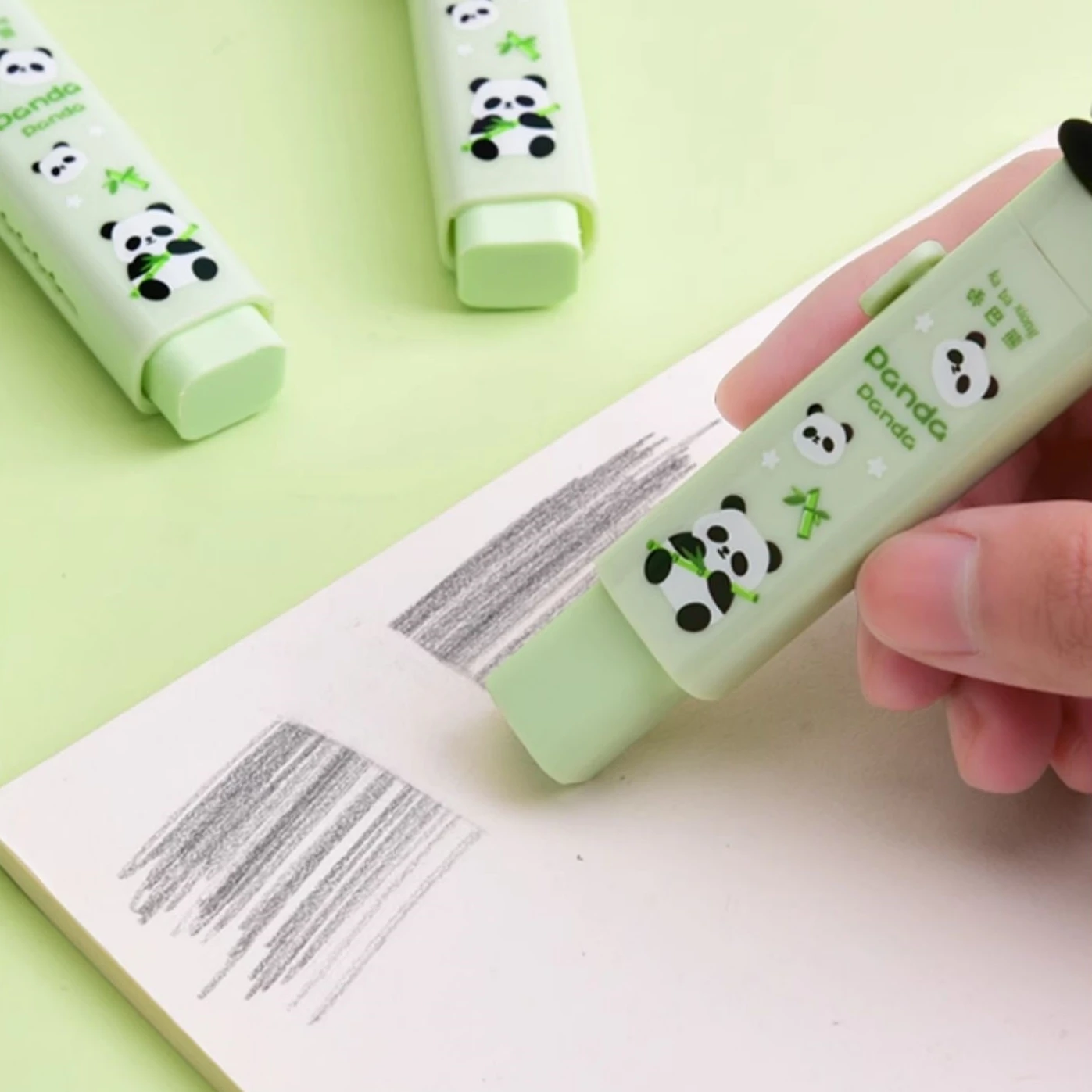 Cartoon Eraser Refill Set Propelling Type Refillable Less Dust Cleaning Correcting Tools F7625