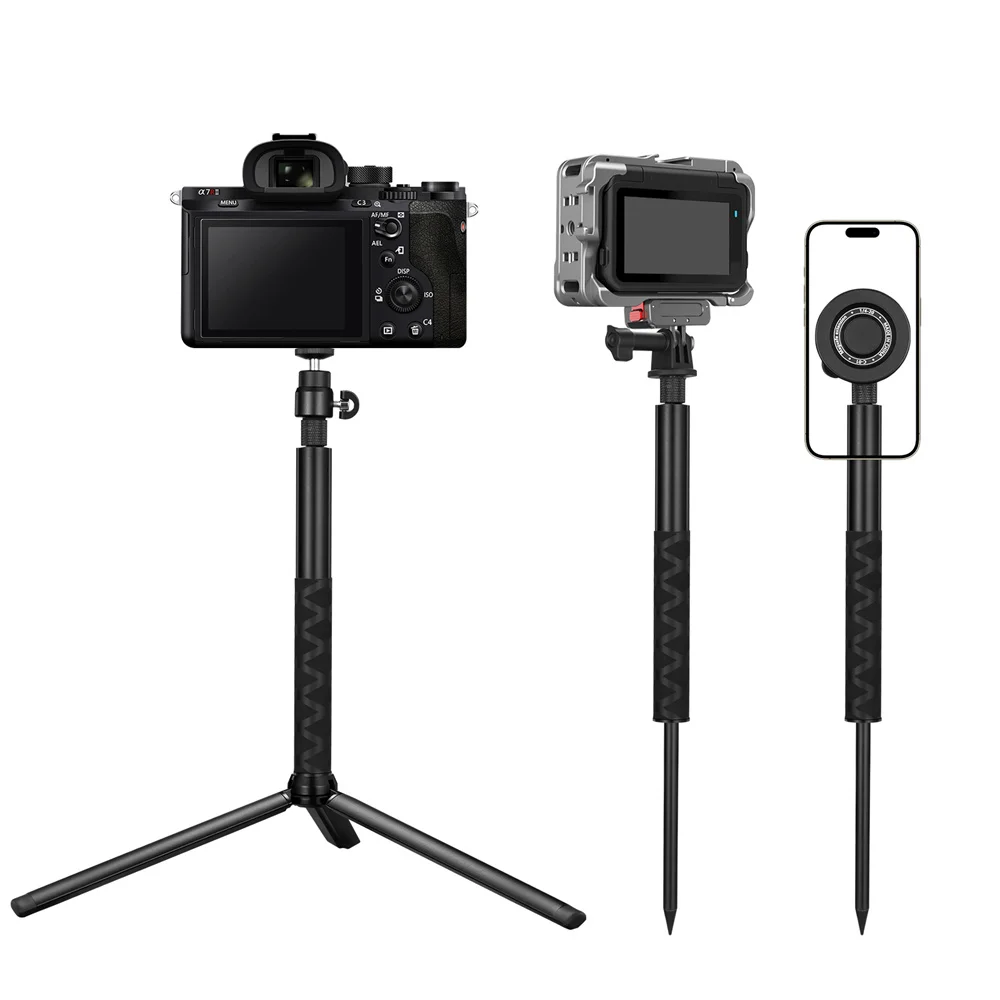 

Golf BallHead Mobile Phone Magnetic Stand Outdoor Swing Fishing Insertion Photography Selfie Stick Hand Tools for Magsafe iPhone