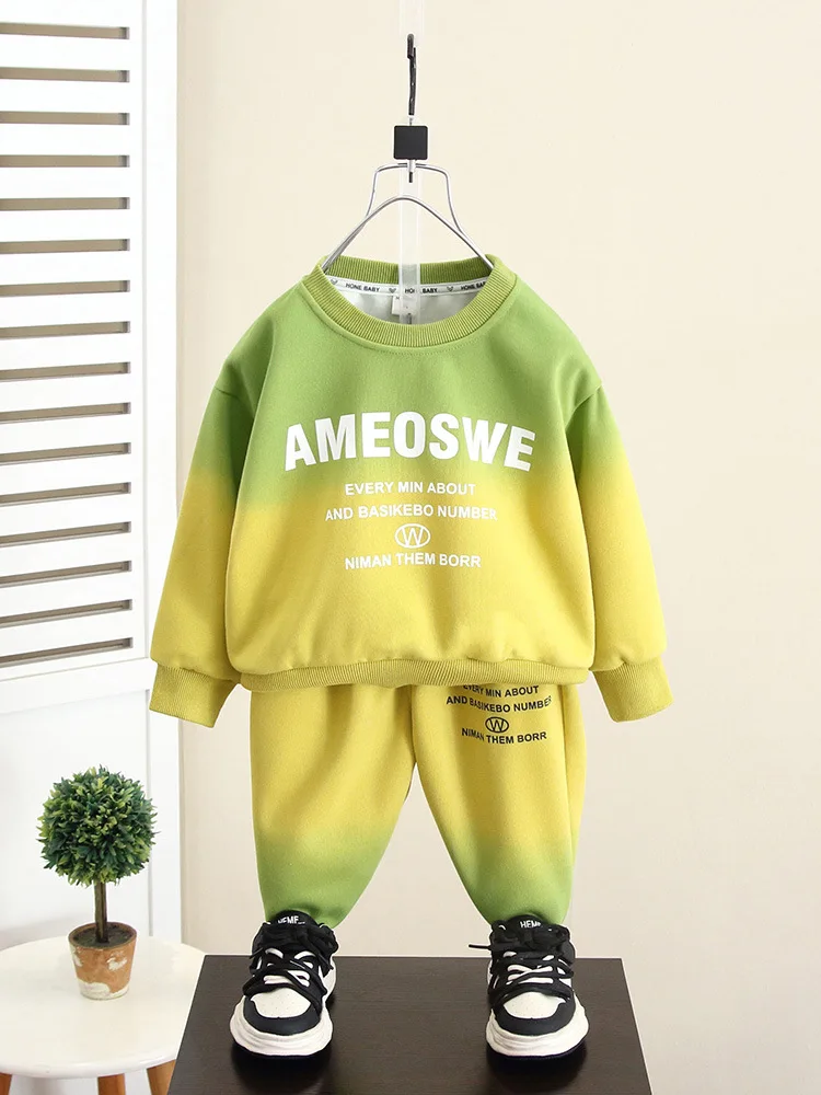 

2 шт./комплект, детский спортивный костюм с длинным рукавом и брюками