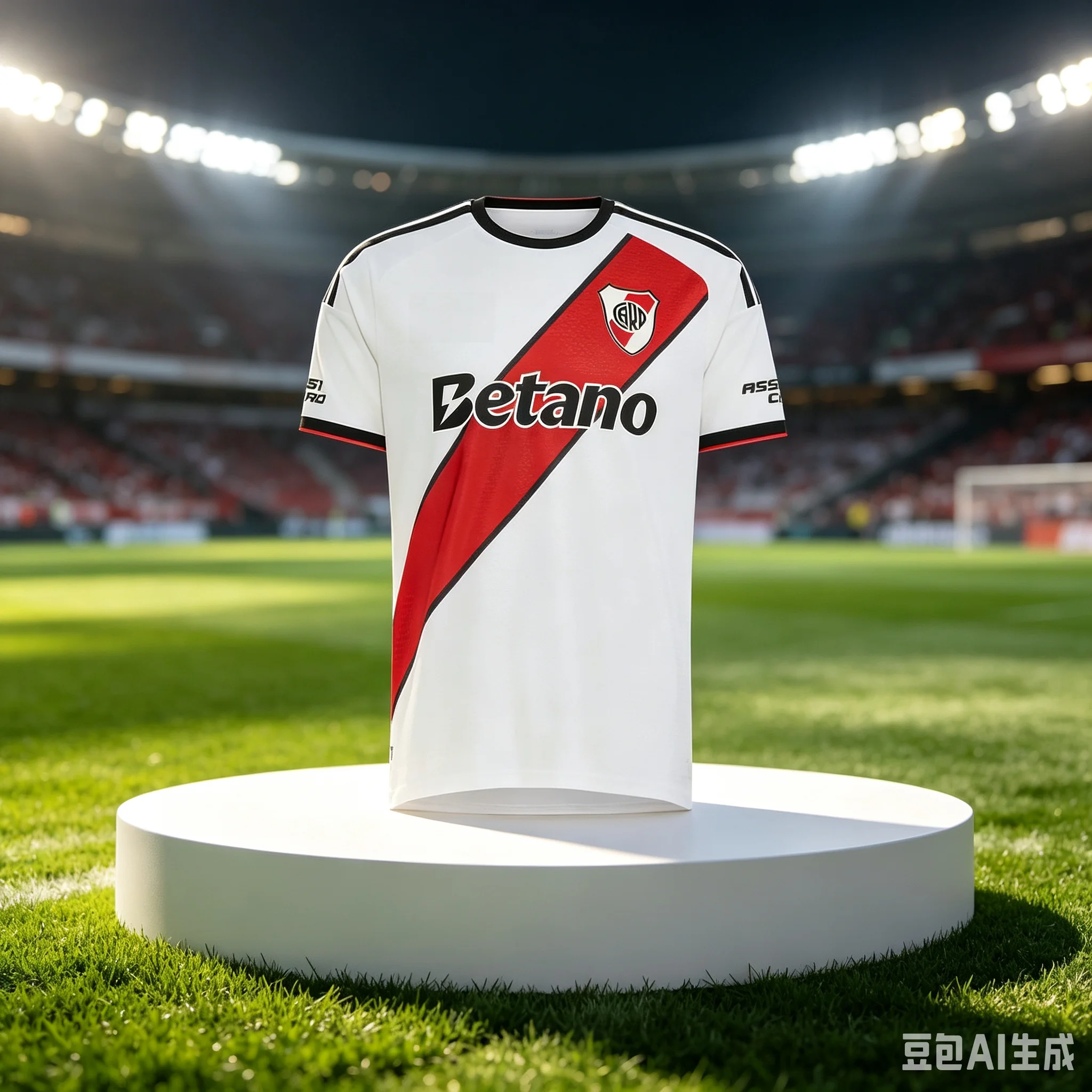 2026 New River Plate 3D Printed Football Jersey Men Summer Sports Oversize T-shirt Breathable Quick Drying Streetwear Clothing