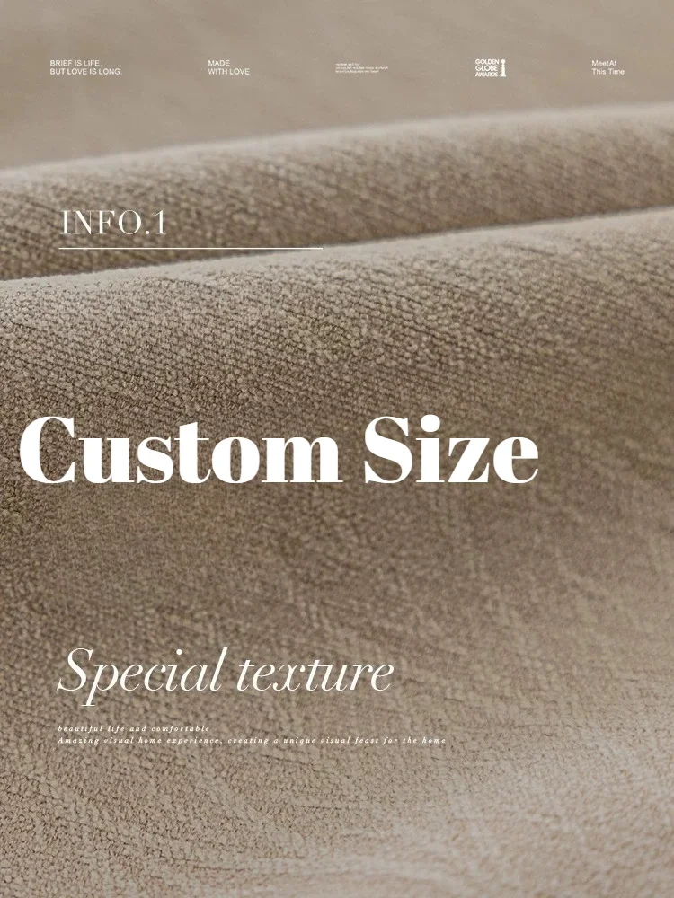 Customized Balcony Full Blackout Bedroom New Style  Chenille Cheese Cashmere Cream Style Blackout Curtains for Bedroom
