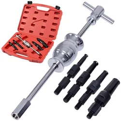 5-piece Inner Bore Bearing Removal Tool Set, Inner Bearing Extractor, Slide Hammer Tool, Hub Bearing Tool