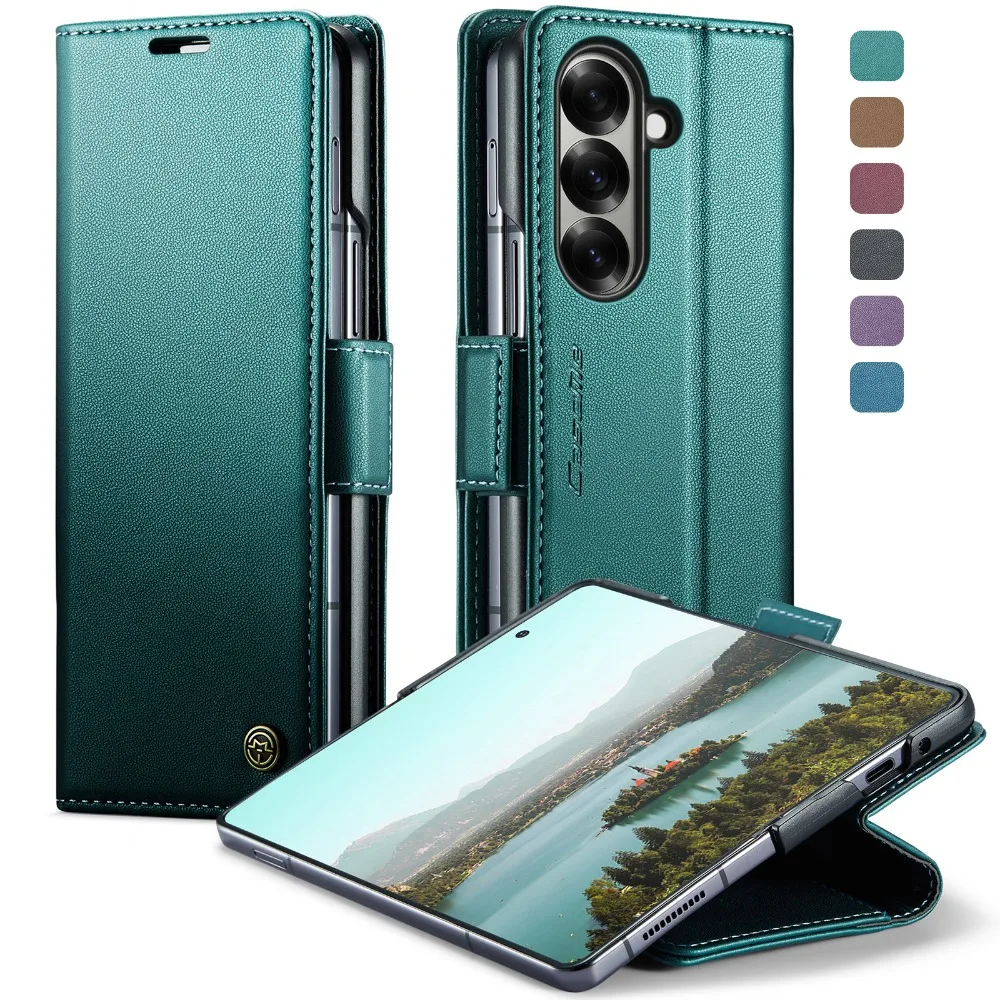

RFID Leather Wallet Coque for Samsung Galaxy Z Fold 7 5G 2025 Luxury Case ZFold 7 Z Fold 6 5 Fold6 Fold7 Flip Cover Magnet Funda