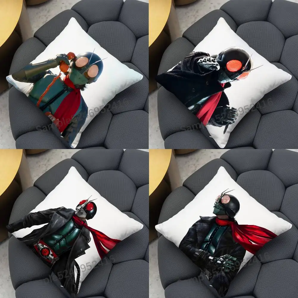 Takeshi S-Shin K-Kamen Rider Pillow Case Cover Square for Decorative Cushion Bed Couch Sofa Classic Style Machine Washable