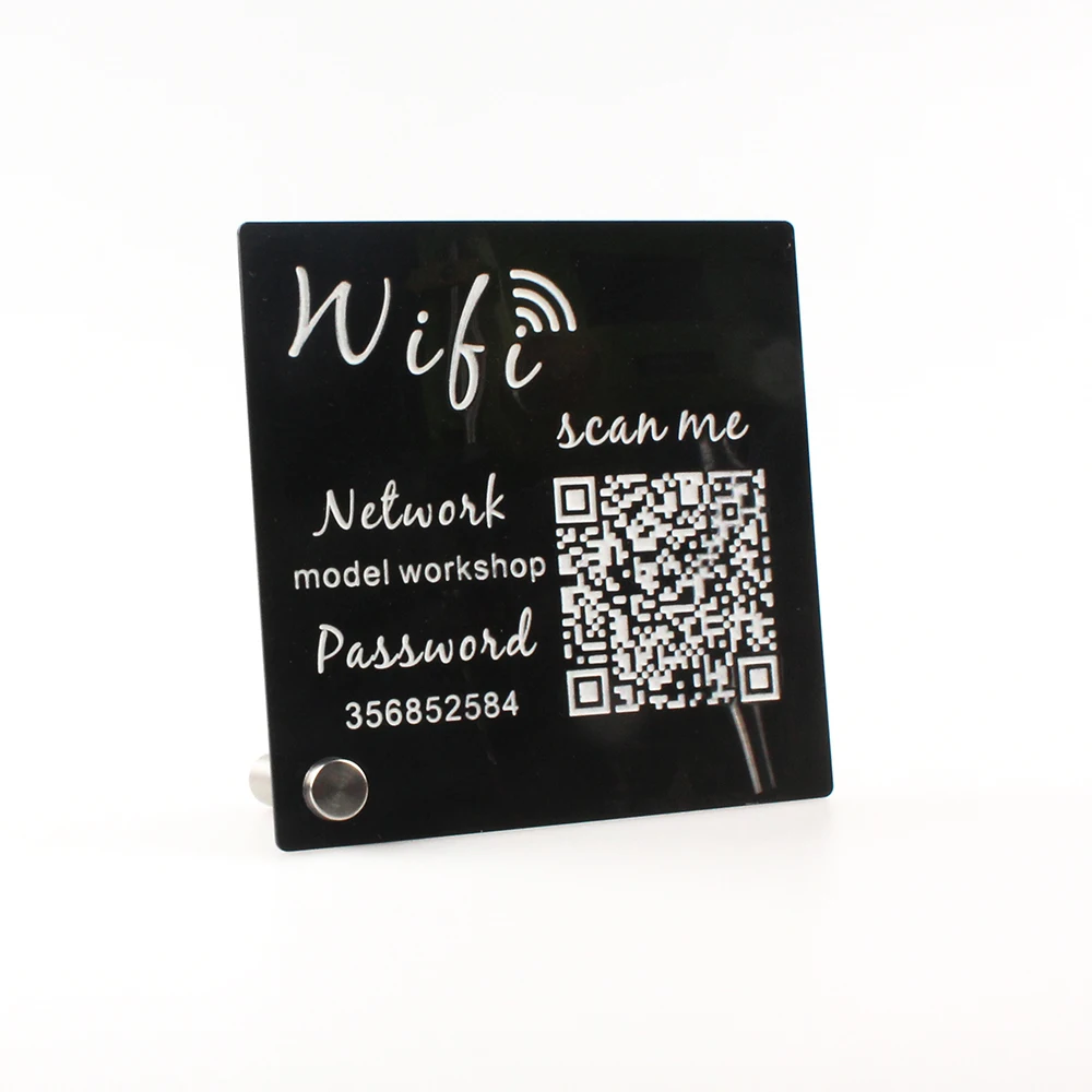 Modern Acrylic Wi-Fi Access Sign 6