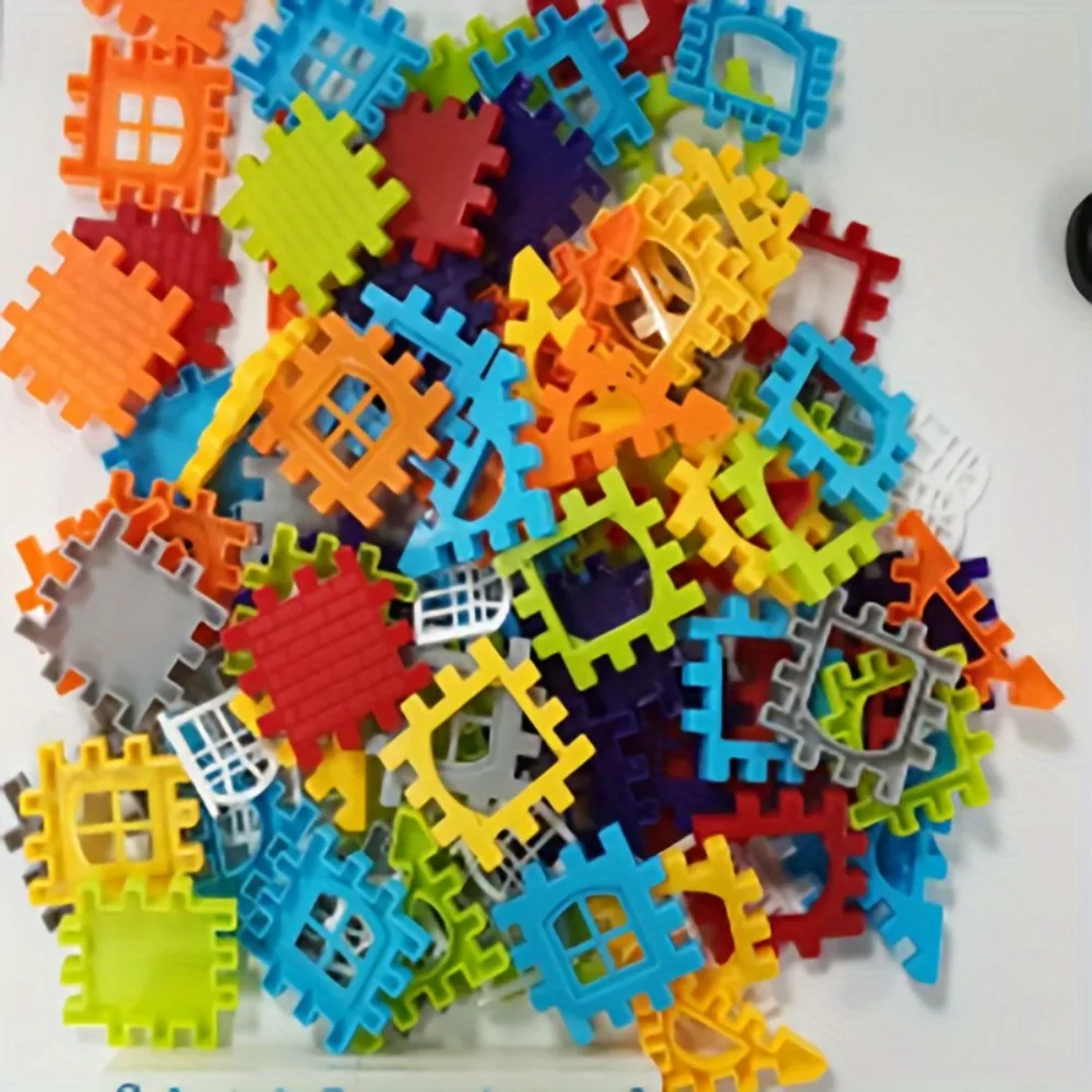 108개 대형 크리에이티브 사각 블록 하우스 조립 블록, 생일 선물용 기본 교육용 DIY 조립 장난감