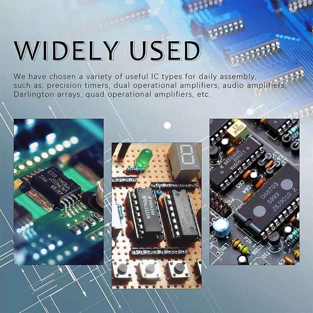 AB53 40Pcs(20Pcs 74Hcxx+20Pcs 74Lsxx) Series Logic IC Assortment Kit Digital Integrated Chip