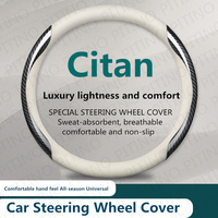 Car Steering Wheel Cover For Mercedes benz CITAN Anti Slip Wear-resistant Sweat Absorbing 37-38cm Steering Covers Accessories