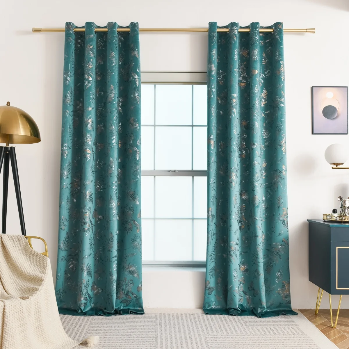 

2 шт. бархатные бронзовые верхние шторы с бабочкой, шумопоглощающие шторы, подходят для гостиной, столовой и домашнего декора