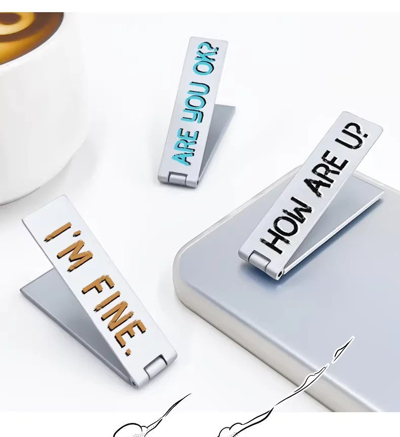 

Korean Cute Metal Folding Invisible Cartoon Phone Holder Cute And Portable Back Sticker New Desktop Universal Adhesive Support