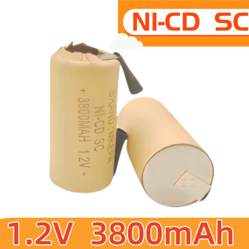 1.2V 3800mAh 100% New Ni-Cd Battery NI-CD SC Model Applicable to The Replacement of Electric Tool Batteries