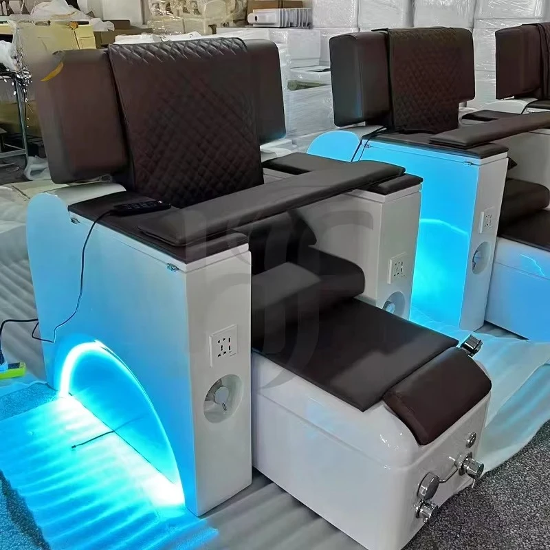 Electric Massage Pedicure Station Nail Salon Foot Spa Pipeless Luxury Pedicure Chair and Manicure