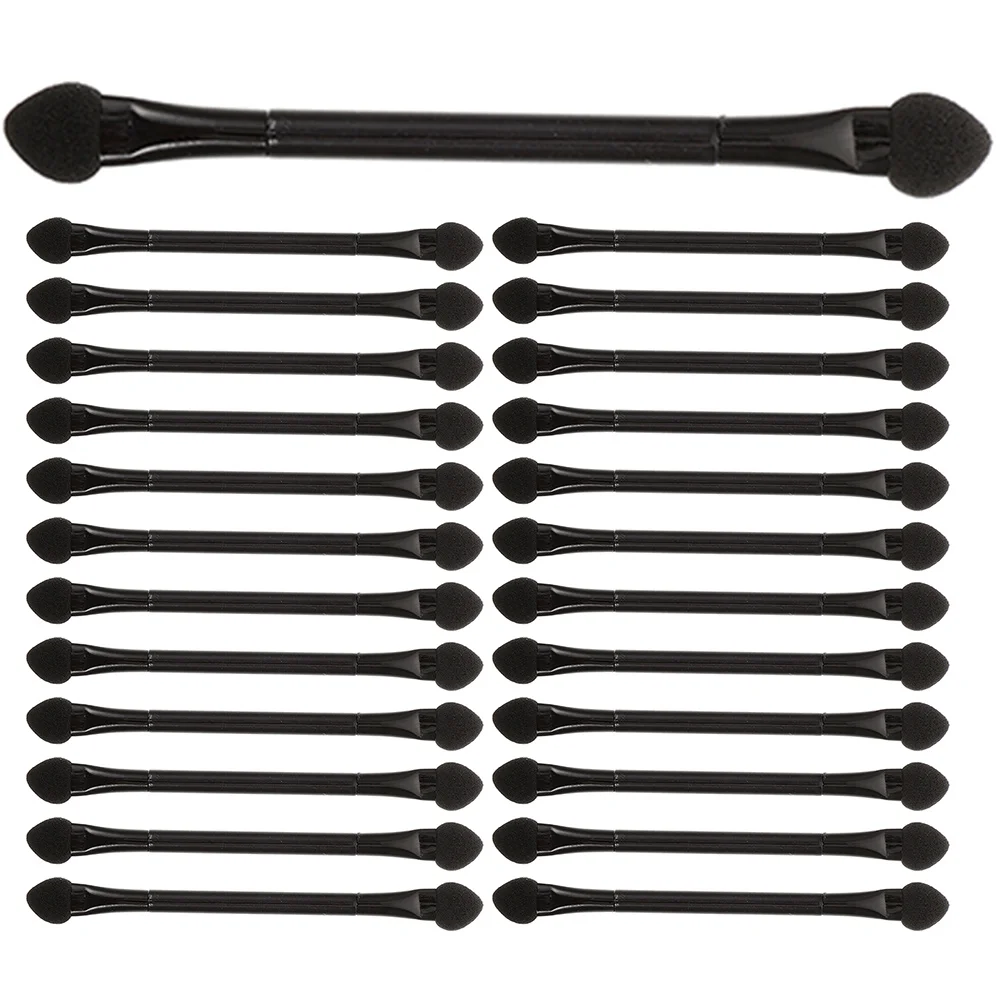 25 bâtonnets de fard à paupières double extrémité avec applicateurs éponge double face pour maquillage professionnel et quotidien, pour femmes et filles, lèvres