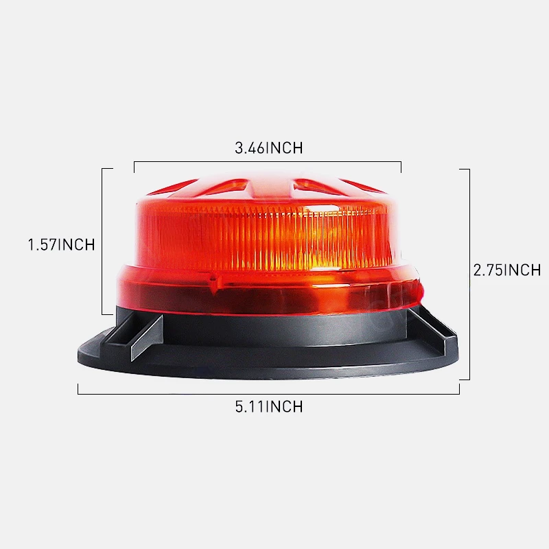 Beacon Emergency Strobe Warning Flash Lights Led with Magnet For Trucks Cars Bus Forklift Ceiling Red Orange Blue 12V-24V