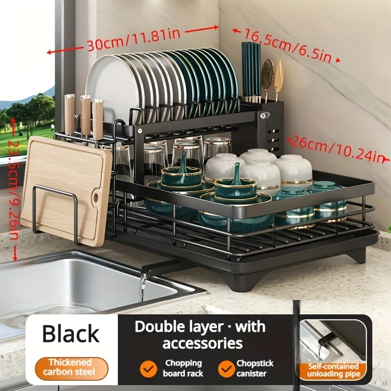 Expandable Two-Tier Dish Rack 6