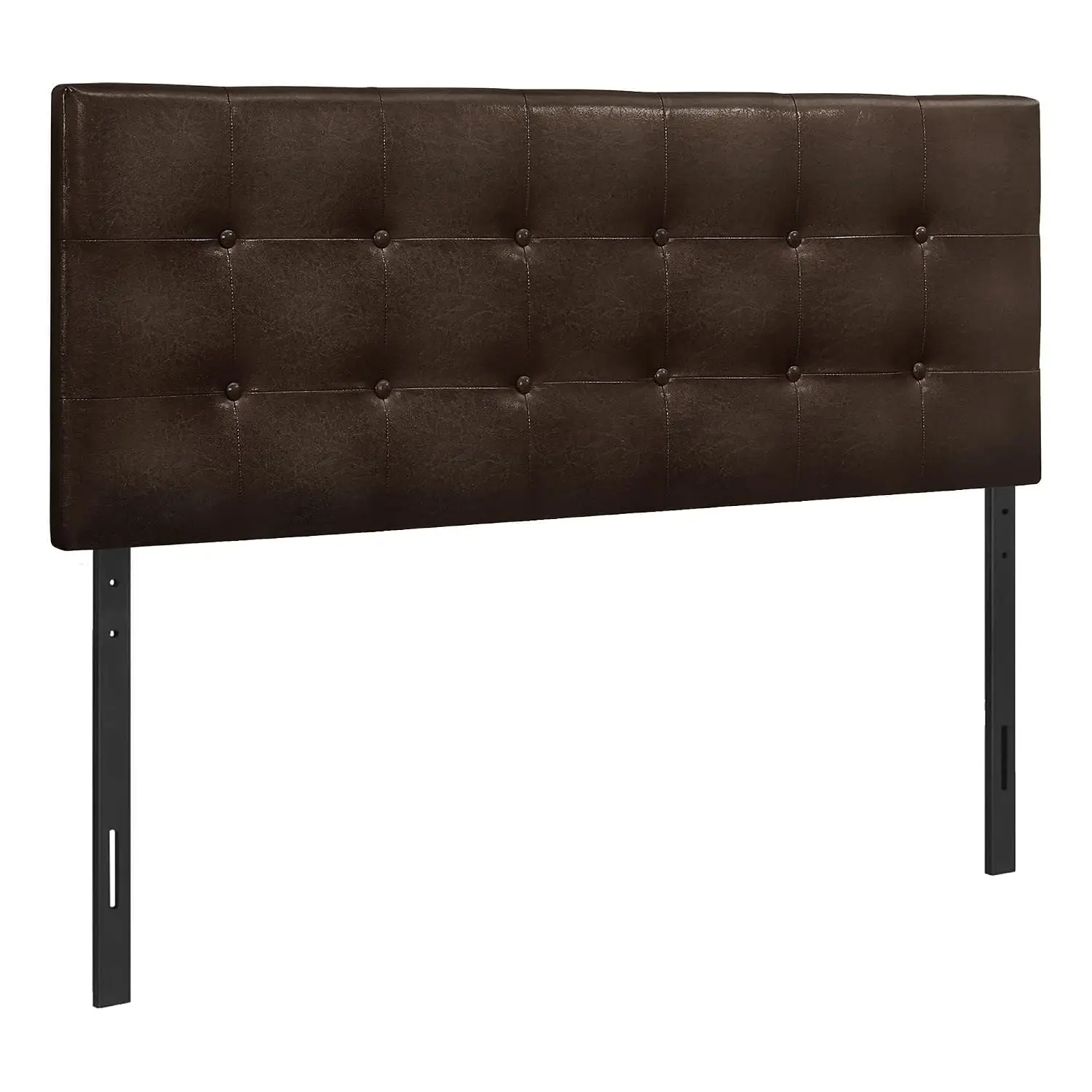 Upholstered Full Headboard, PU Leather Button-Tufted Adjustable Height Wooden Frame Compact Bedroom, Customized