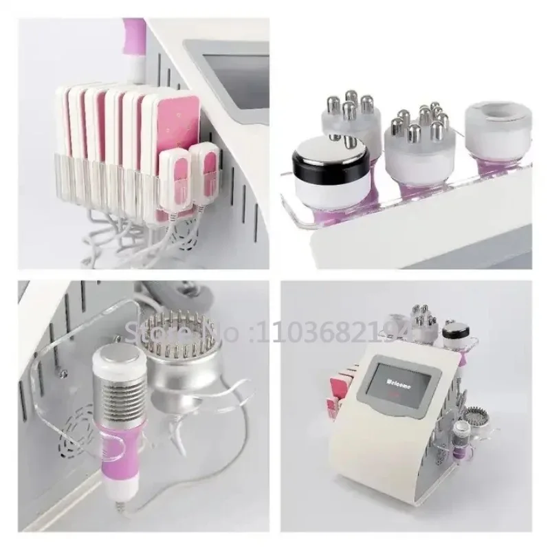 9 In 1 Ultrasonic Beauty Machine 40K Cavitation Vacuum Radio Frequency Body Slimming Microcurrent Face Lifting Ultrasound