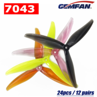 24pcs / 12 pairs Gemfan X Street League 7043-3 3-Blade 7 Inch Reinforced PC Propeller for FPV Long Range 7inch Cinelifter Drones