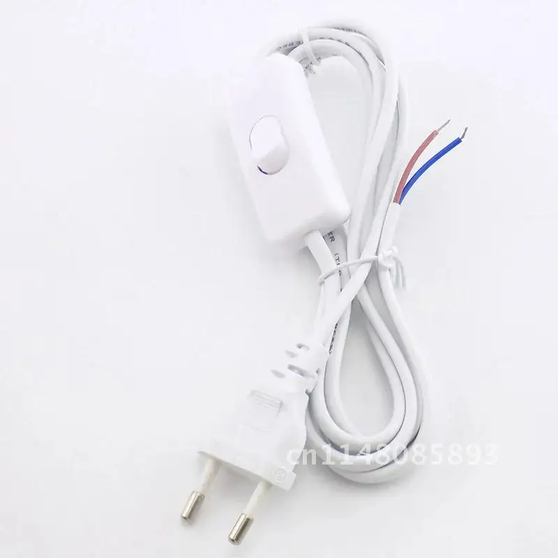 1.8m AC Power Supply Cord on-off Switch Two-pin Extension Cords Cable Type Adapter Line For LED Light lamp EU US Plug