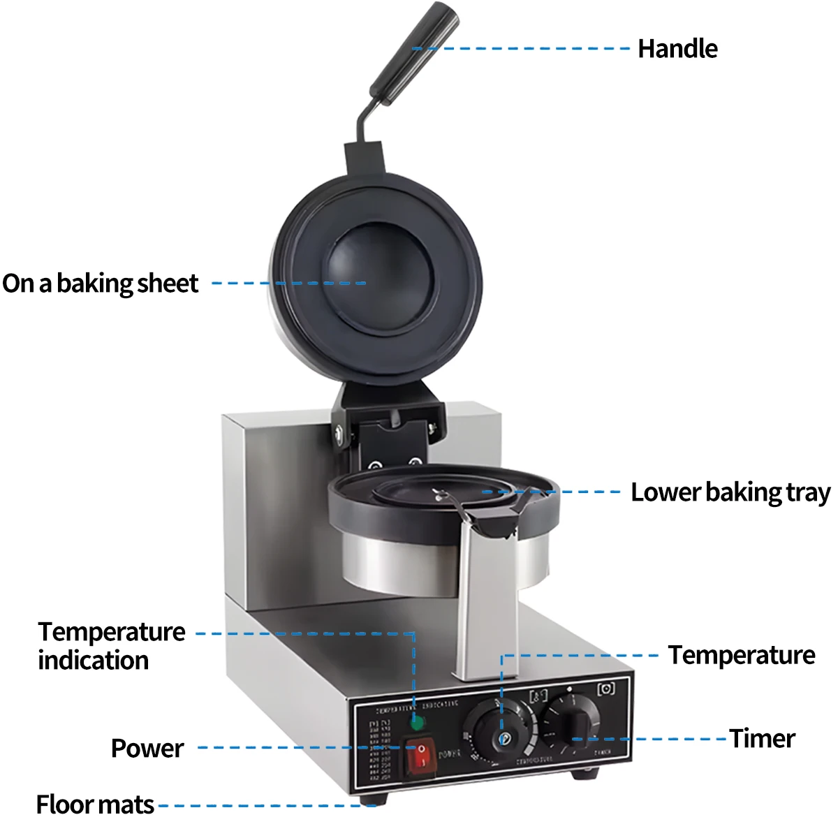 Электрическая НЛО круглая летающая тарелка гамбургер вафельница мороженое гамбургер сэндвич панини торт вафельная машина