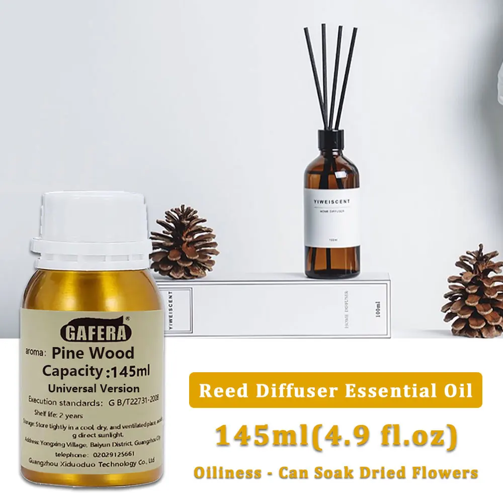 GAFERA 145ml(4.9 fl.oz) Pine Wood Wild Bluebell Shangri-La Kempinski Essential Oil - For Fireless Aromatherapy Supplement Liquid